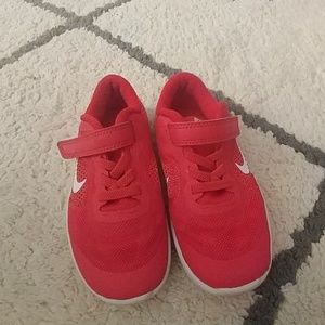 NIKE child size 10c bright red color